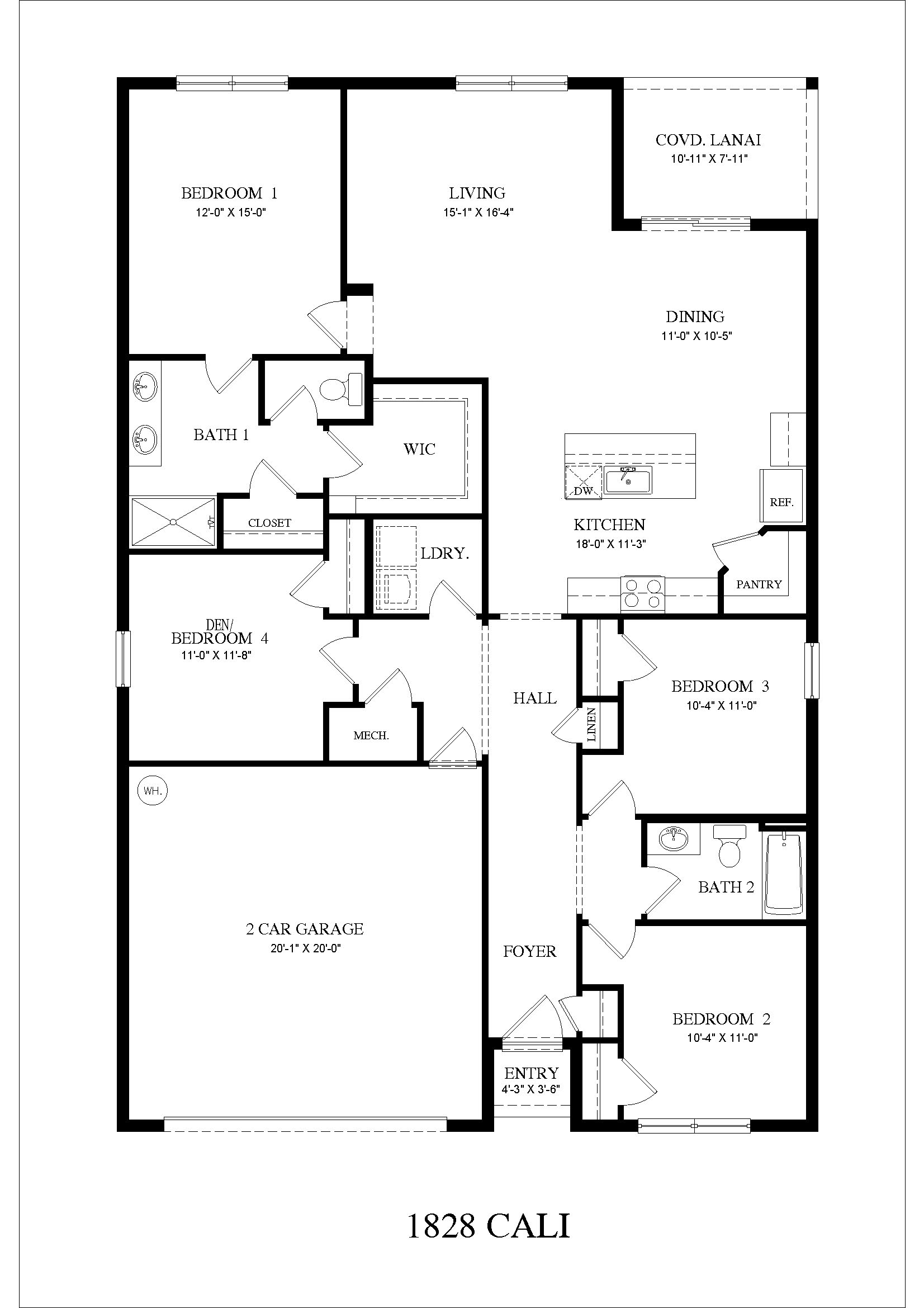 Cali blackline Floorplan