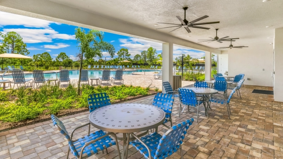 Outside area of the Clubhouse for lounging
