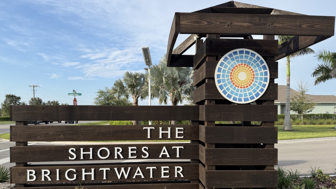 The Shores of Brightwater monument