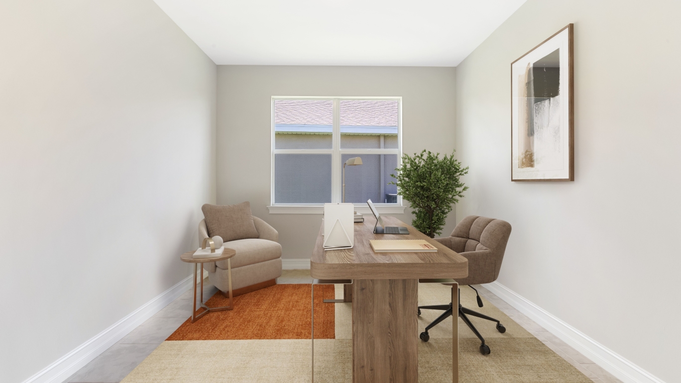 Inside of the den space. Can be turned into home office, at home gym, etc.