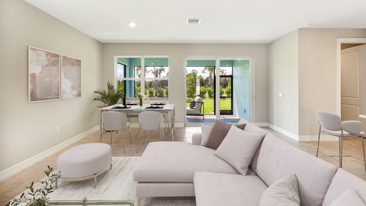 Inside of the Clifton living room can see the lanai