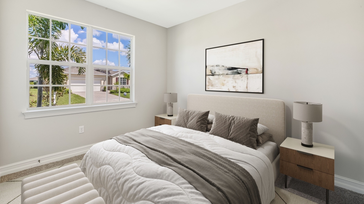 Inside of the secondary bedroom. Window for natural light.
