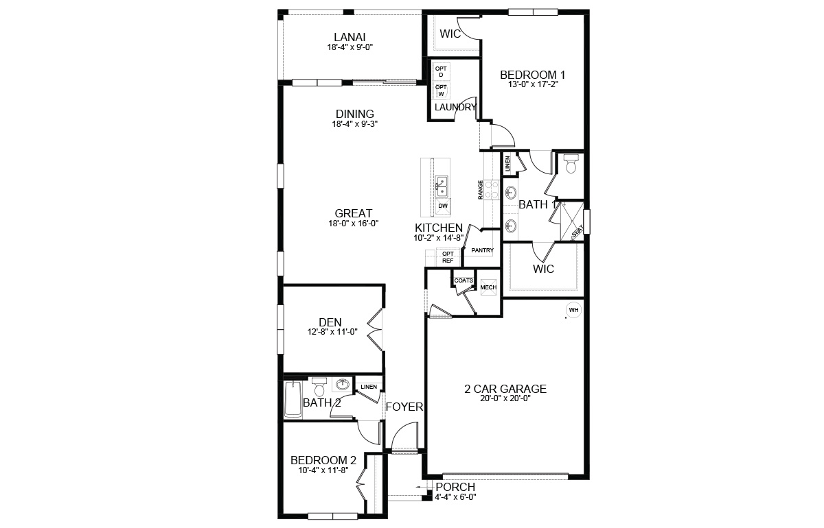 Floor Plan in Brightwater II NORTH FORT MYERS, FL D.R. Horton