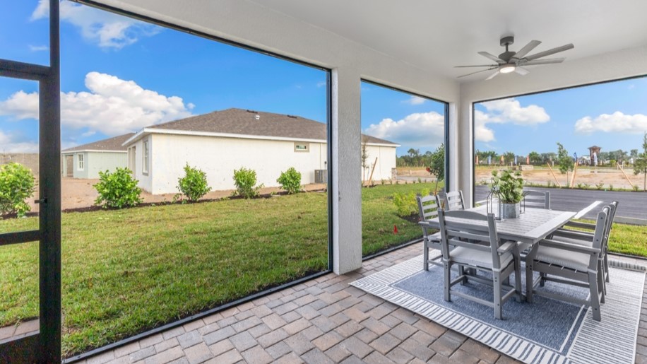 Outside of the Delray Model patio