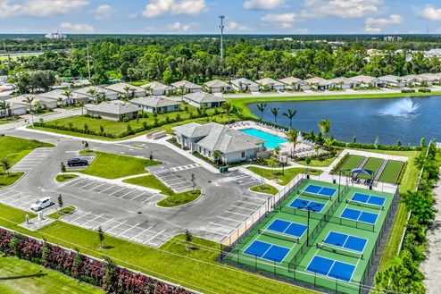 Aerial view of the amenity center