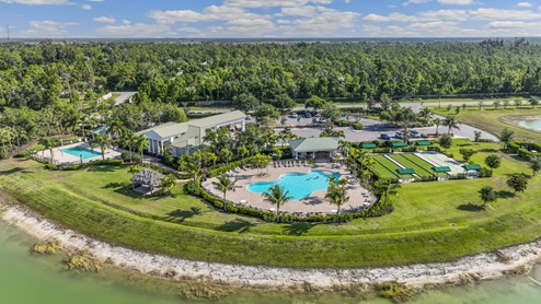 Aerial view of the Magnolia Landing Amenity Center