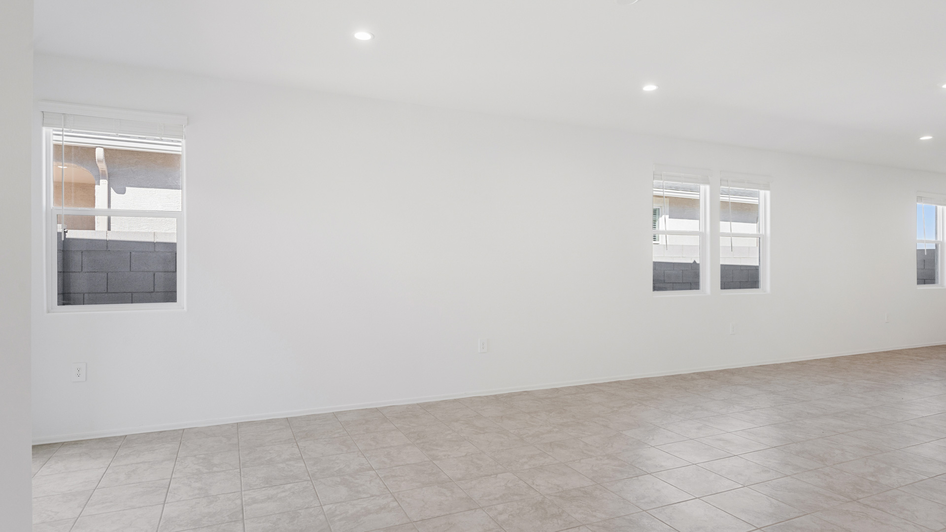 open concept living and dining area