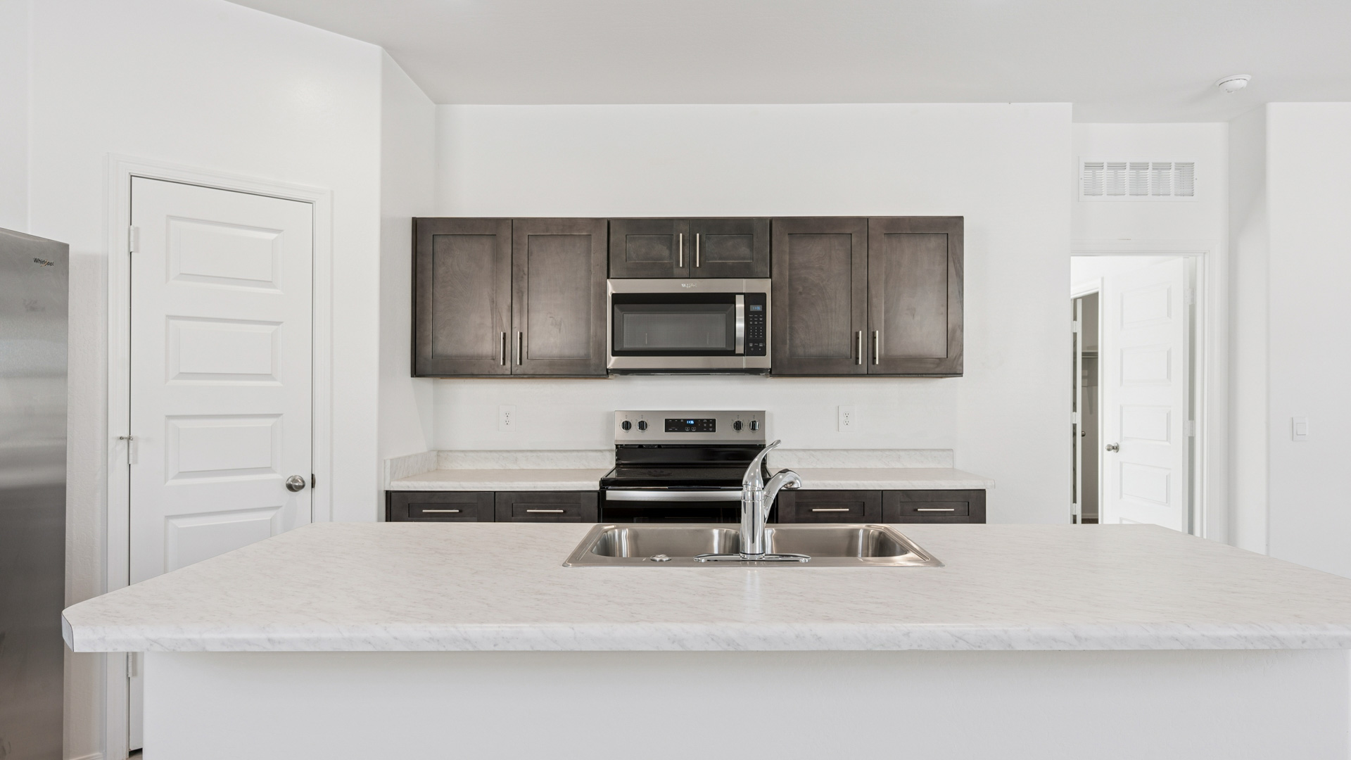 spacious kitchen with large island