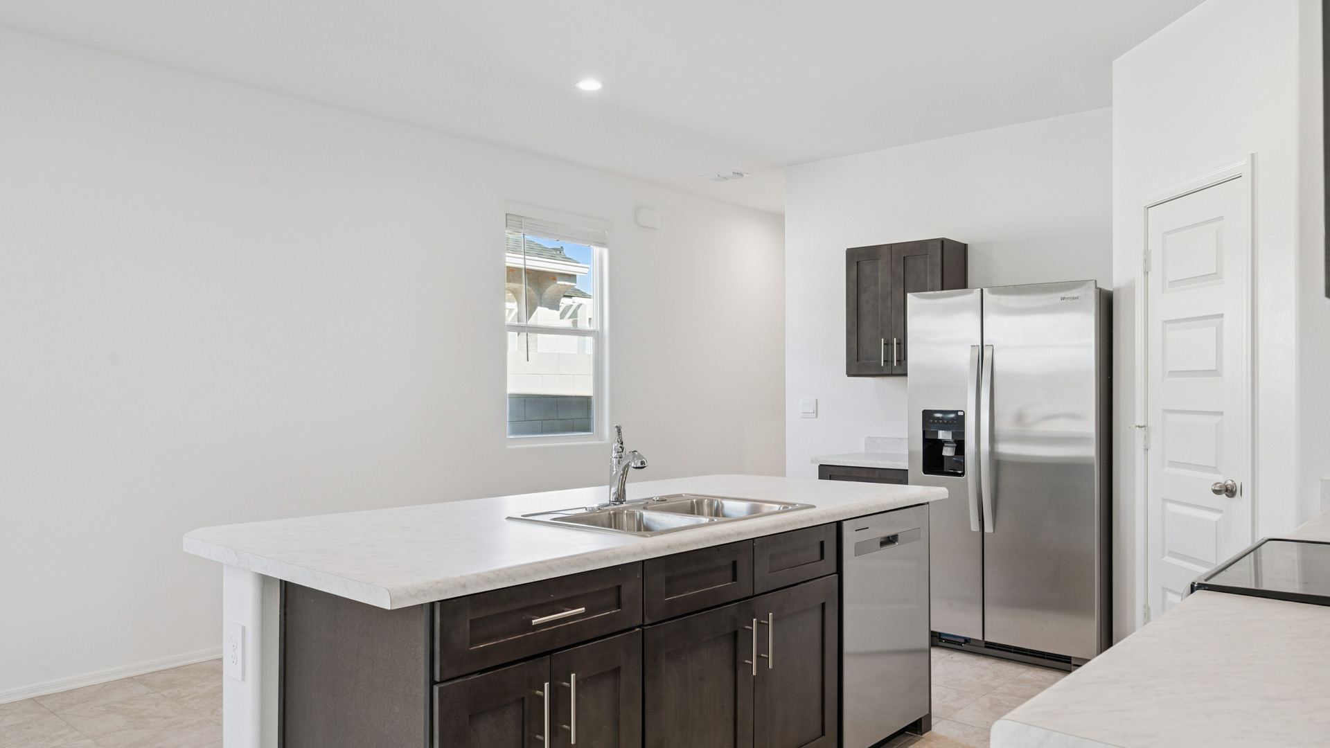 spacious kitchen with large island
