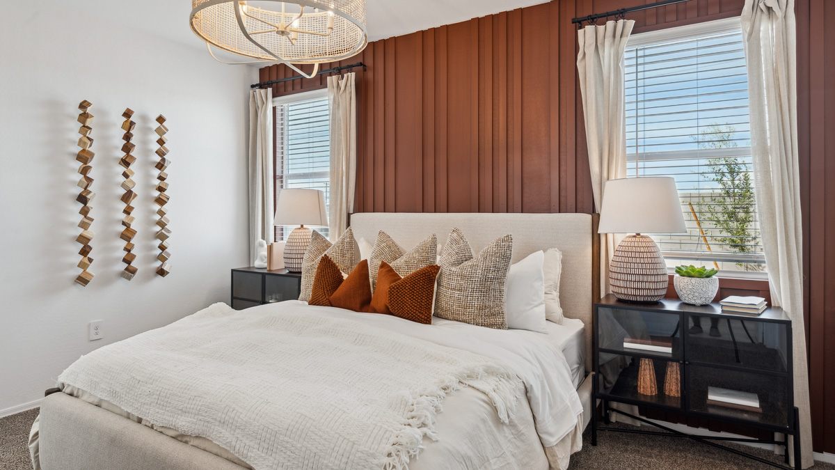 primary suite with walk in closet