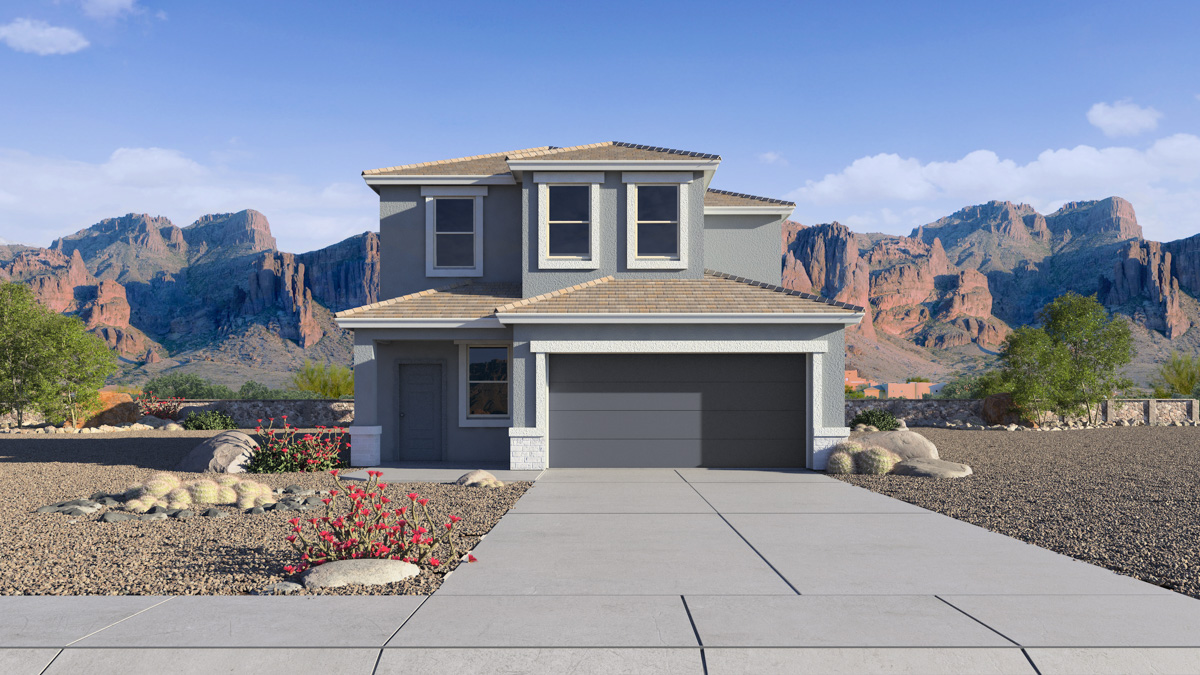 Two-story front of home