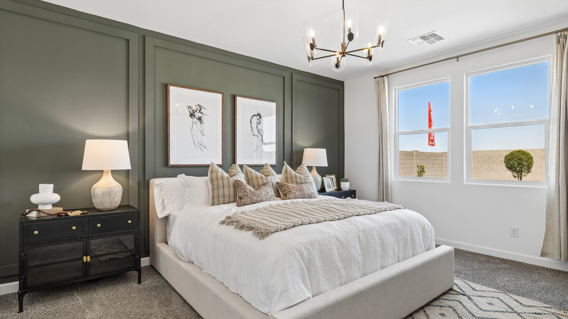 primary suite with walk in closet