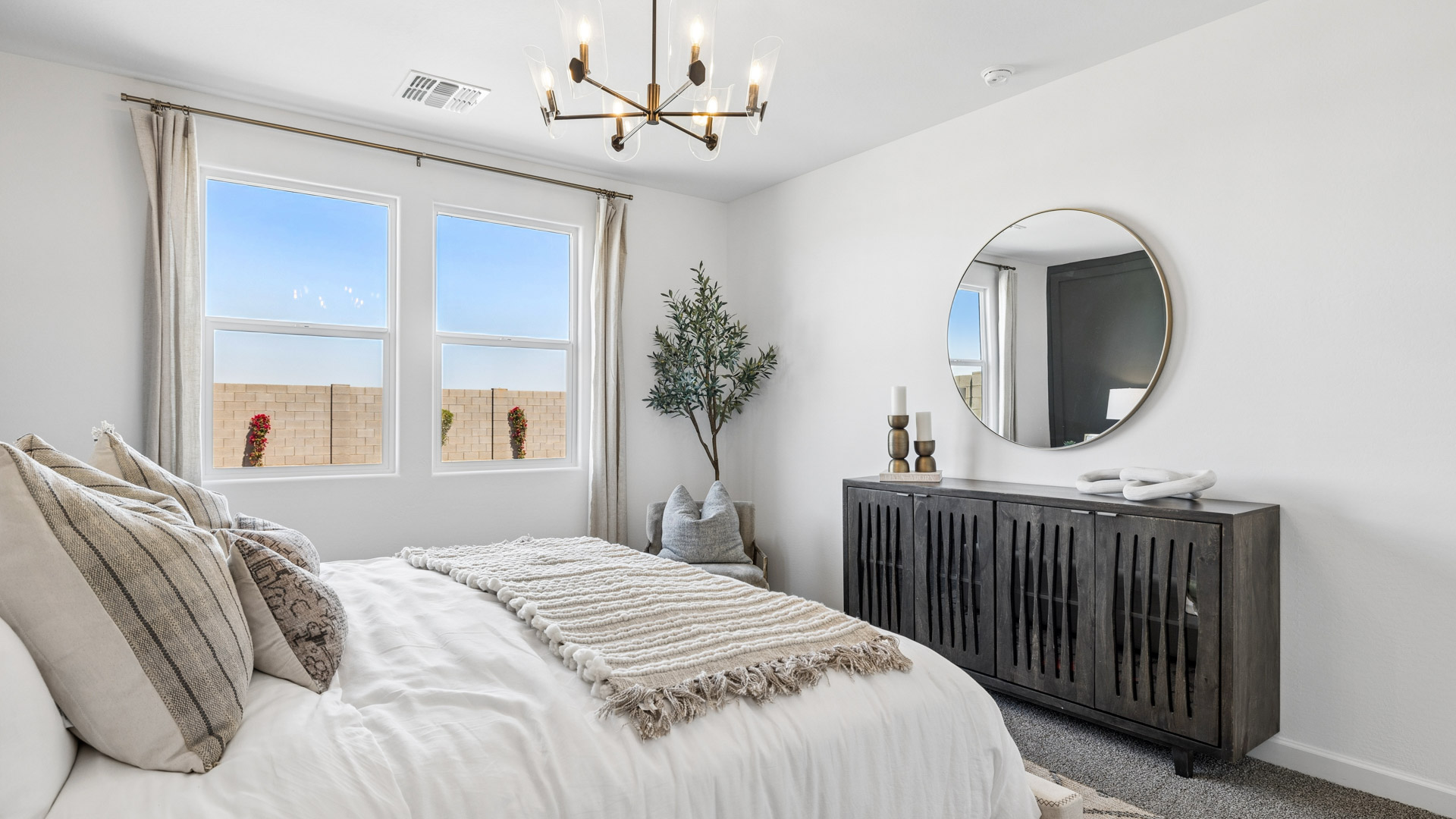 primary suite with walk in closet