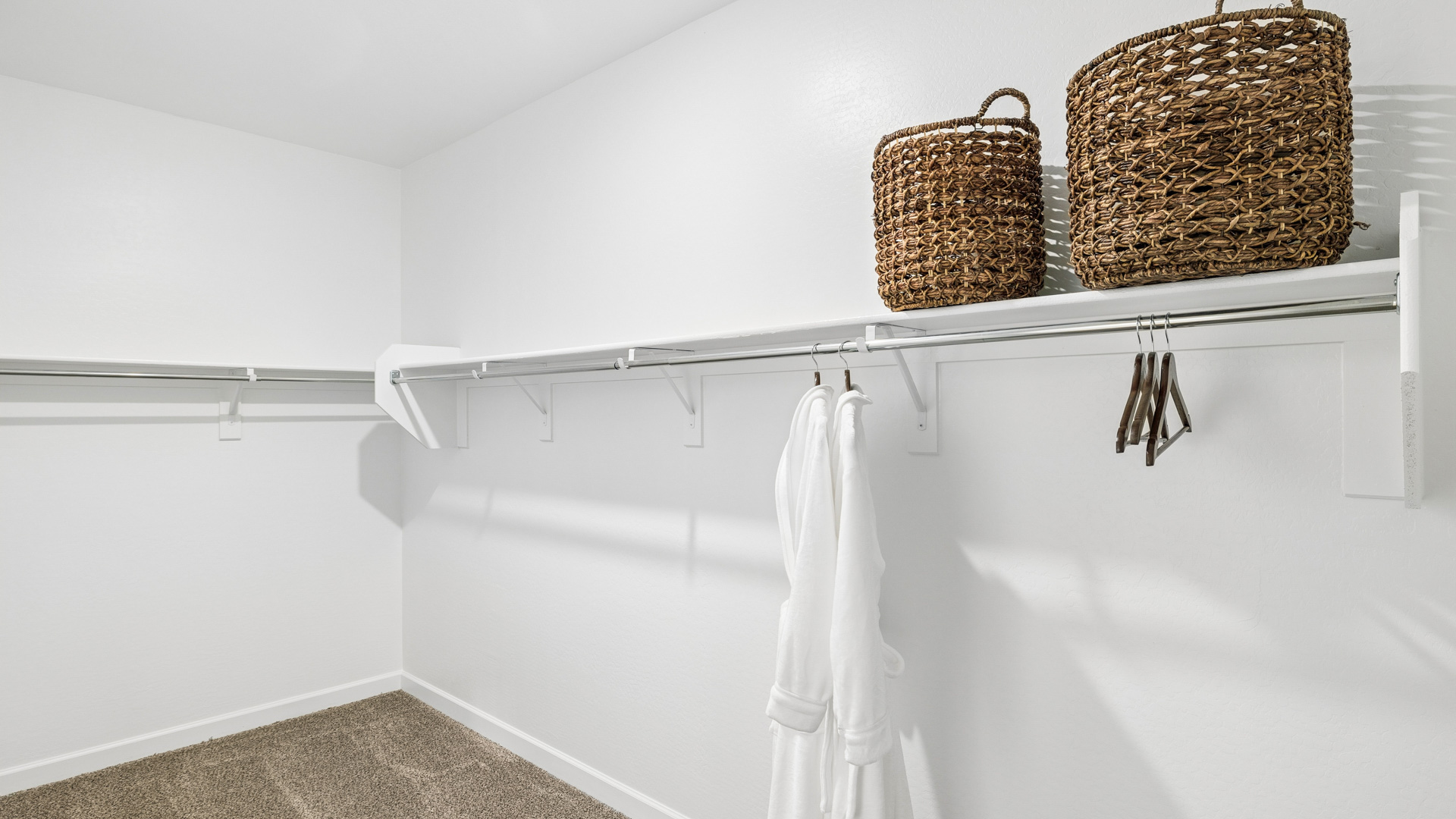 primary suite with walk in closet