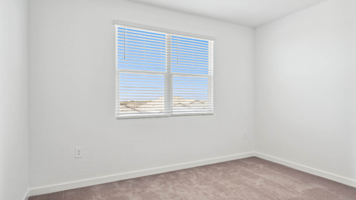 Upstairs bedroom featuring neutral-toned walls, carpeted flooring, and a large closet.