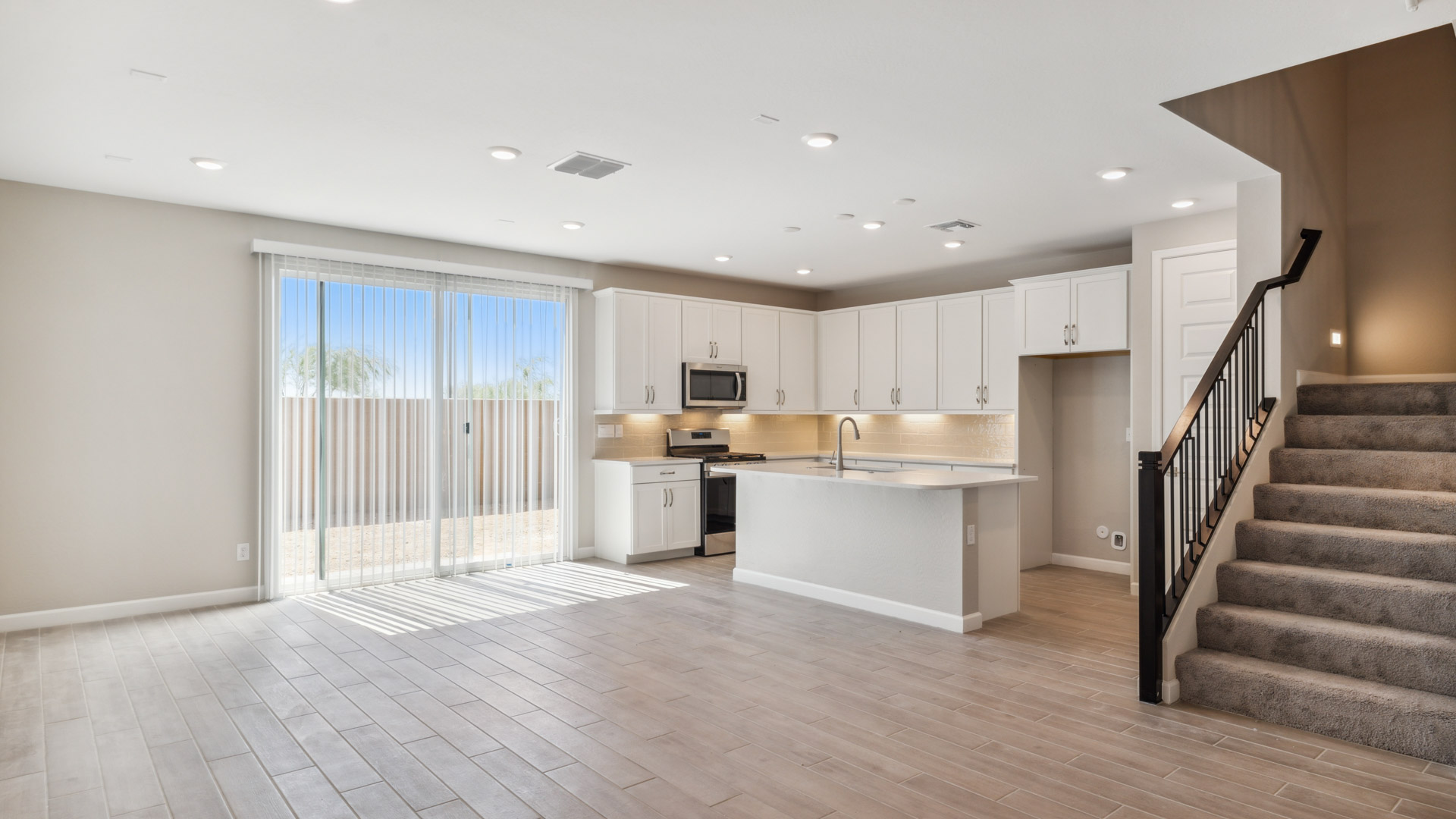 Living Room and Dining Room and Kitchen