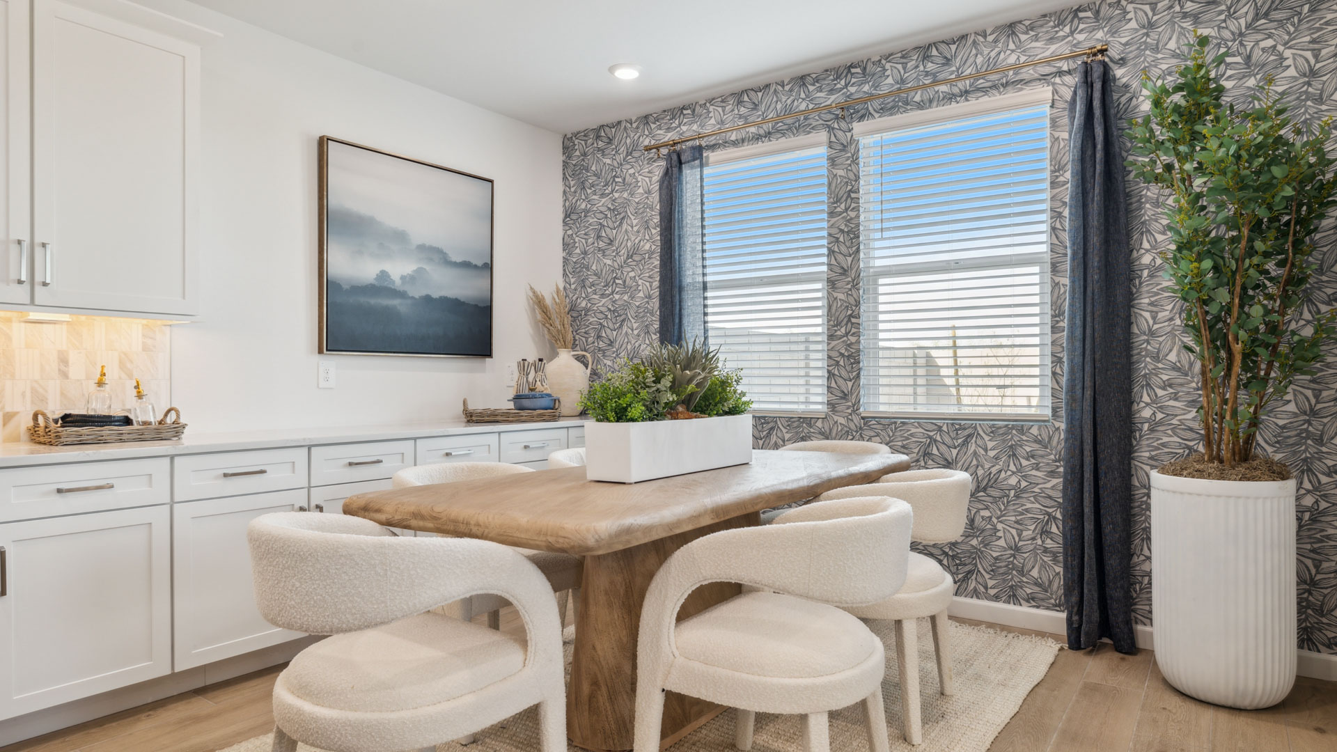 Spacious dining area that connects with the living room and kitchen.