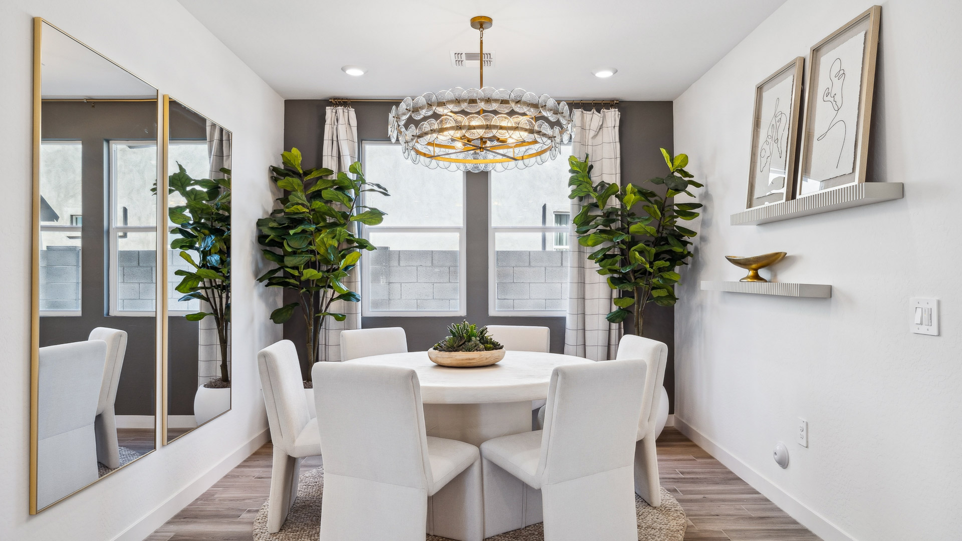 Spacious dining area that connects with the living room and kitchen.