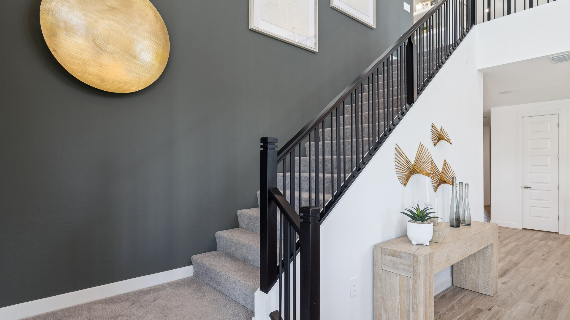 Staircase leading to the second floor.