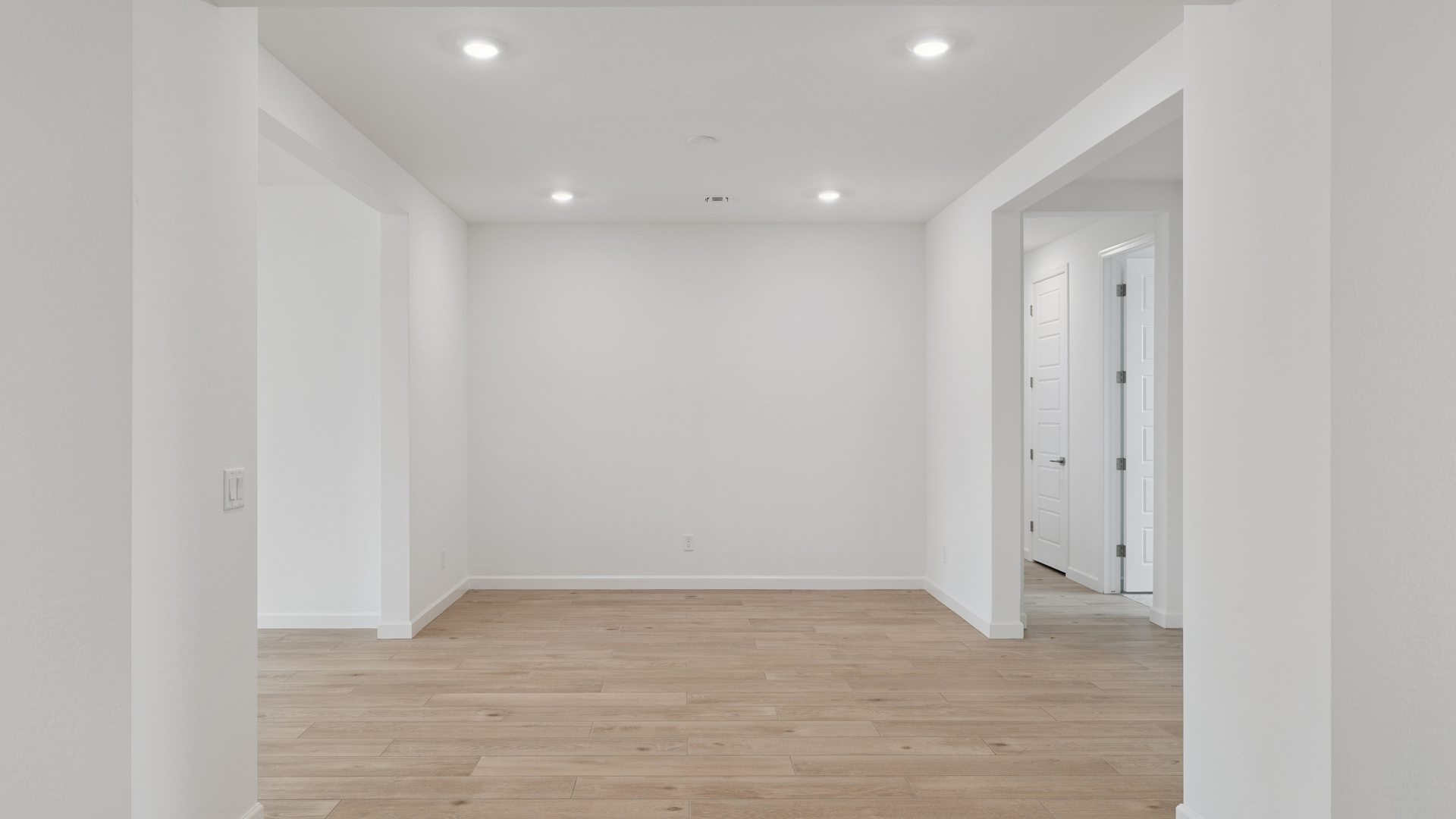 Spacious dining area that connects with the living room and kitchen.