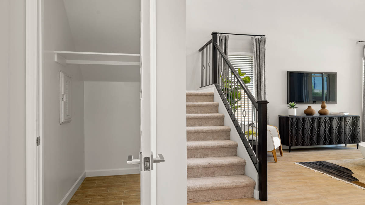 storage under the staircase