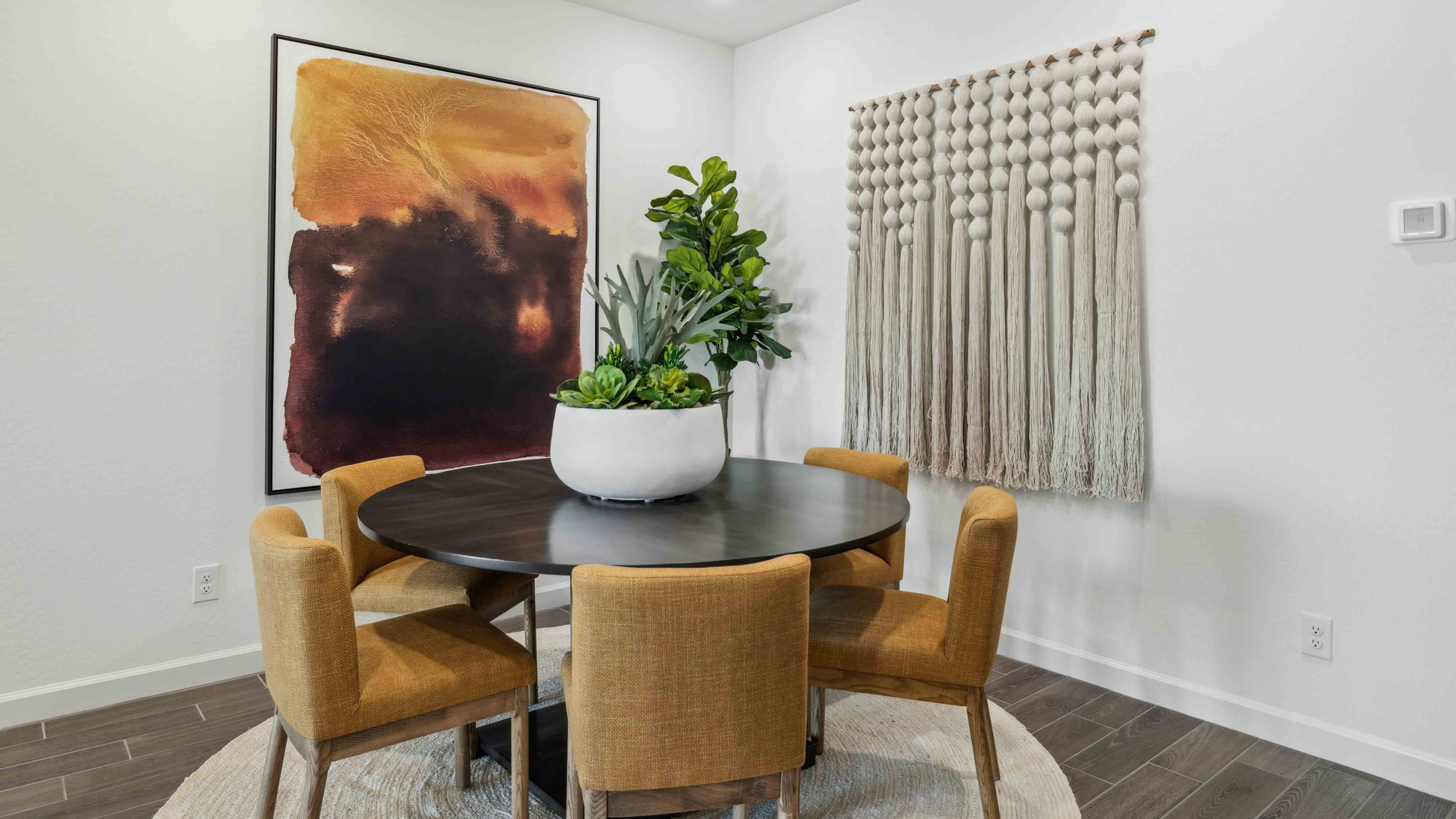 open concept living and dining area