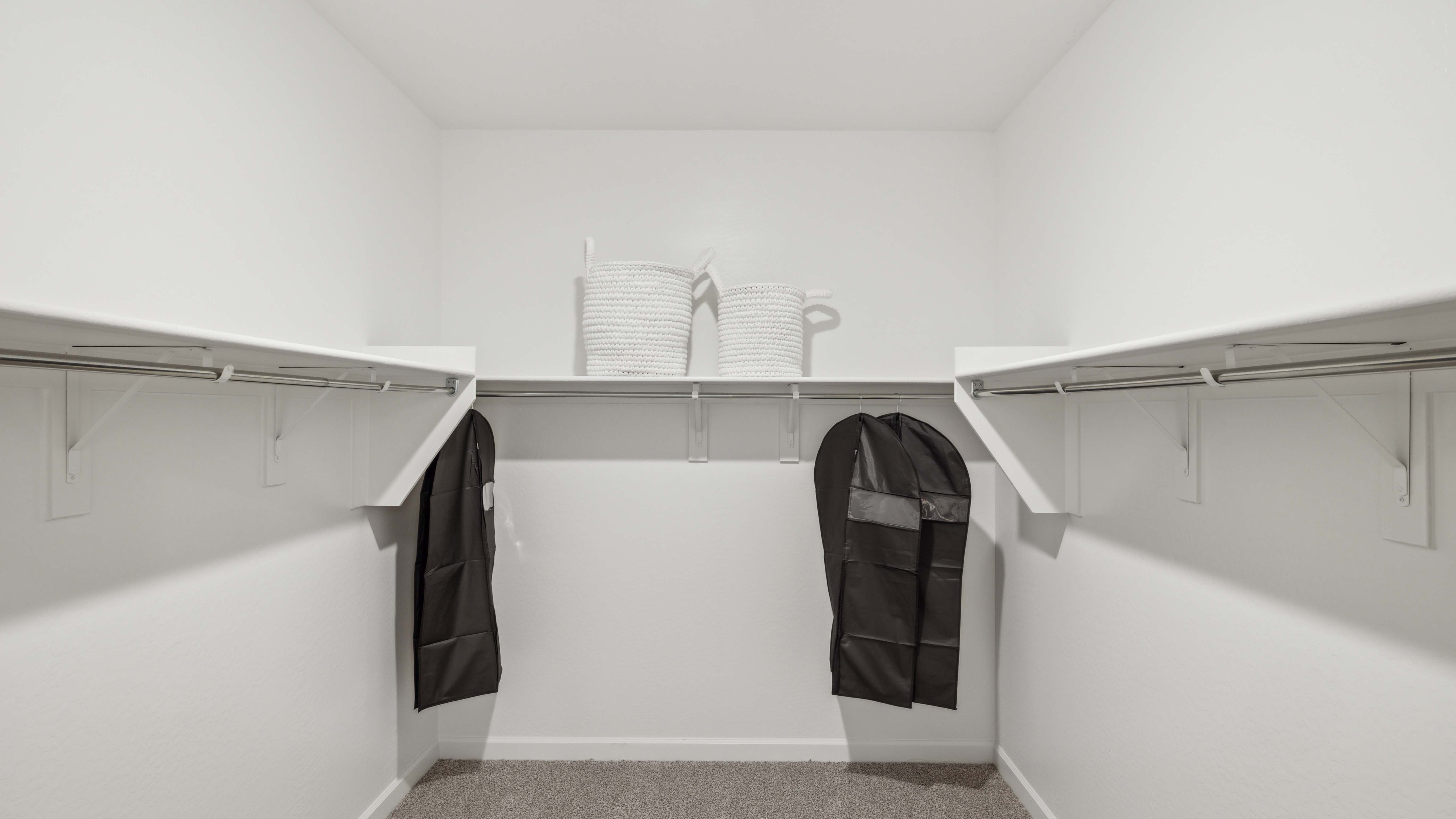 primary suite with walk in closet