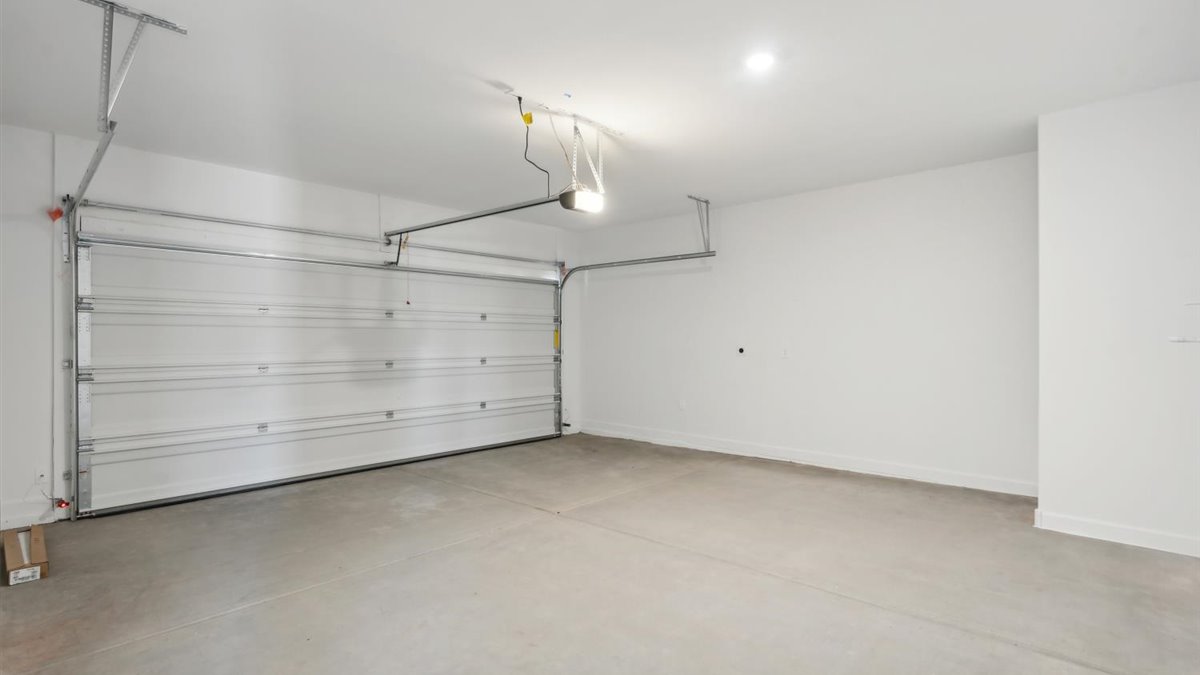Interior view of your two-car garage providing storage and residence access