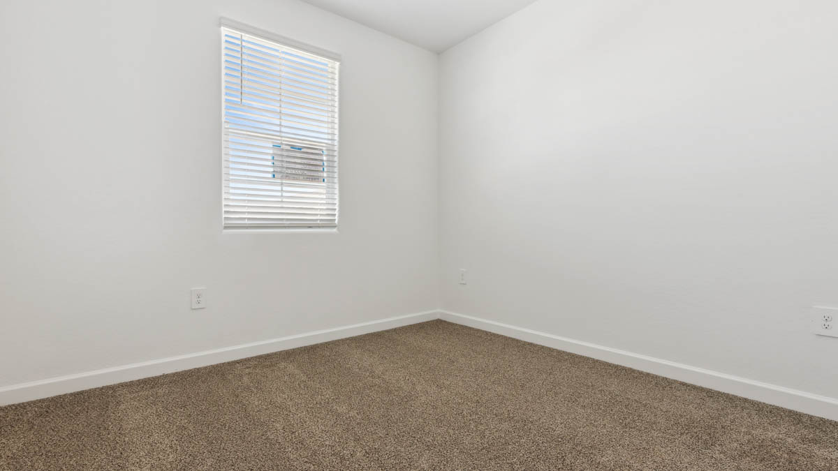 Comfortable guest bedroom featuring neutral-toned walls and a large closet.