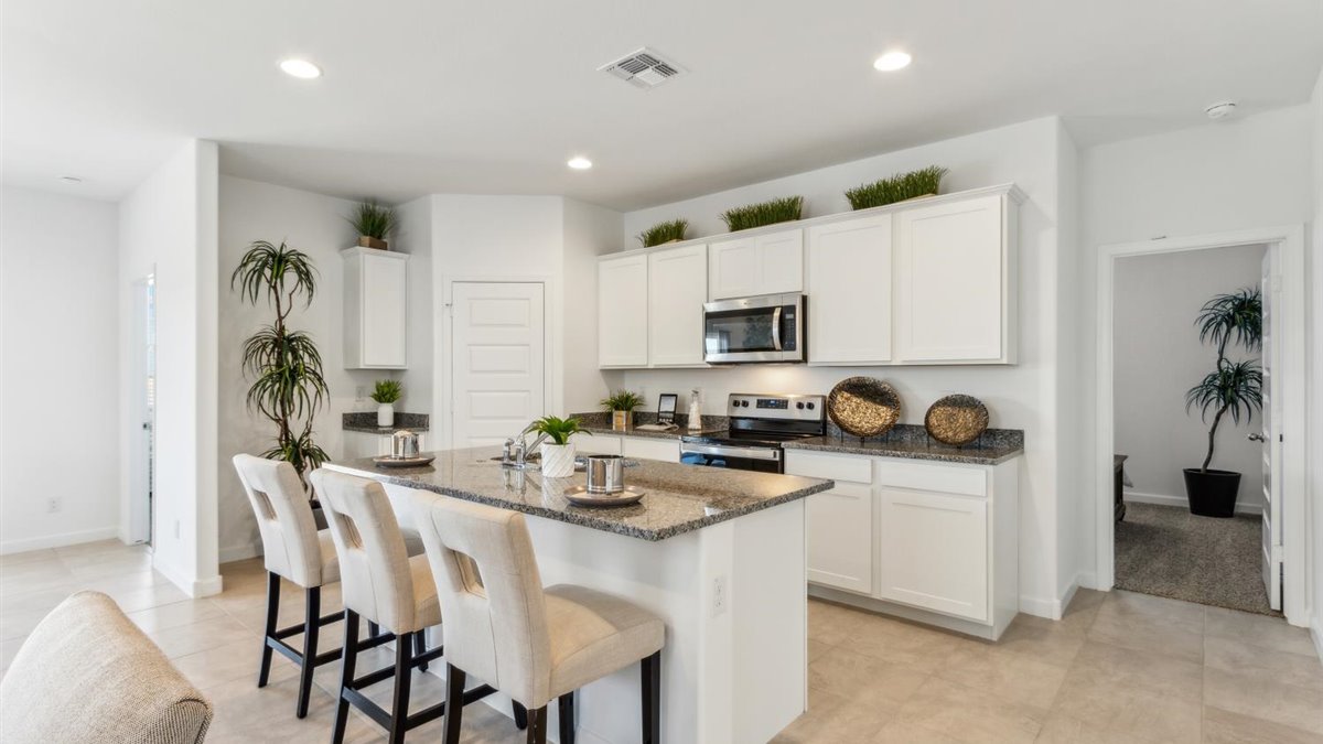 spacious kitchen with large island