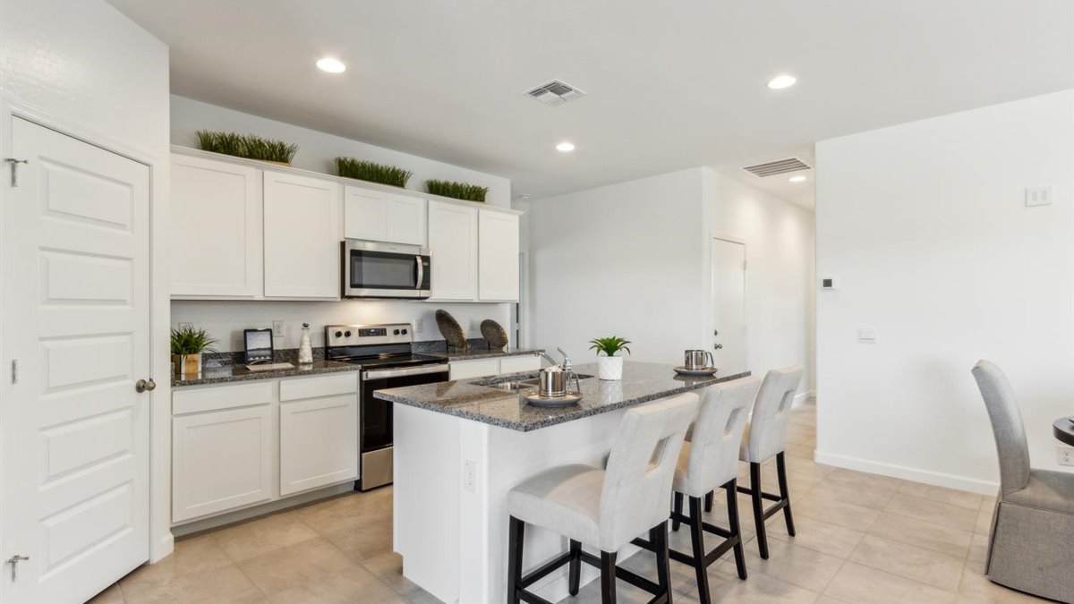 spacious kitchen with large island