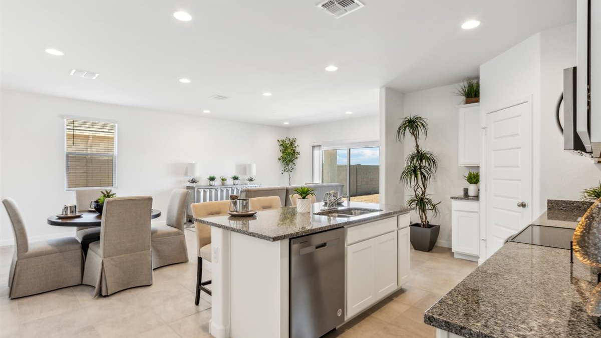 spacious kitchen with large island