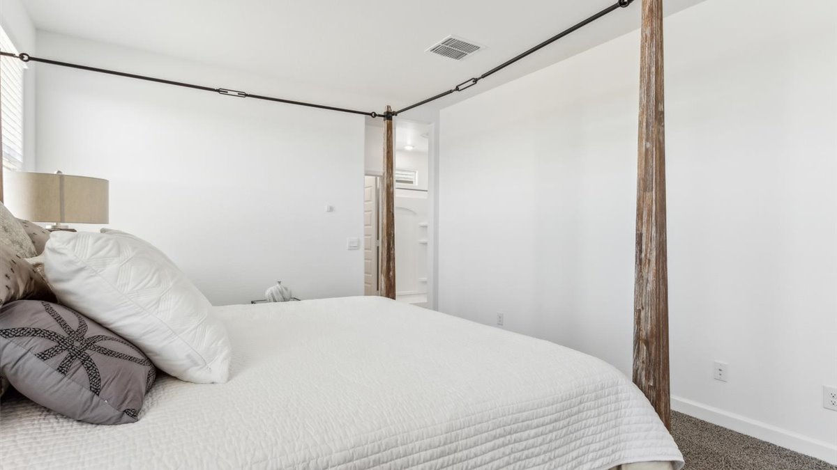 primary suite with walk in closet