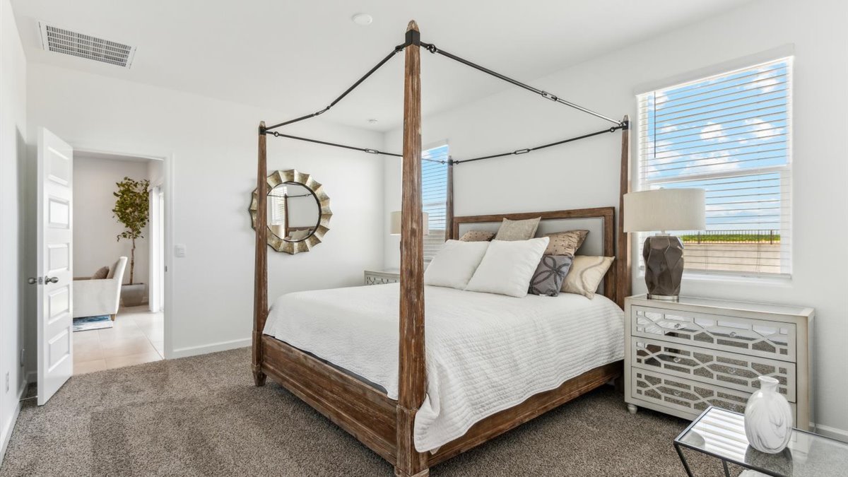 primary suite with walk in closet