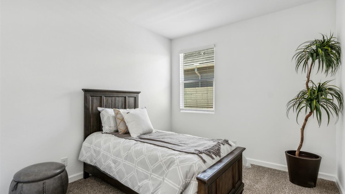 Camden bedroom with windows and carpet flooring