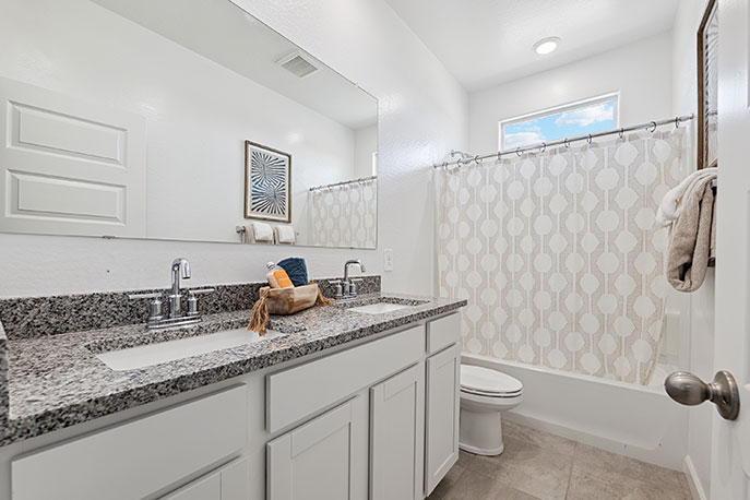 A well-designed bathroom emphasizing functionality and contemporary style.
