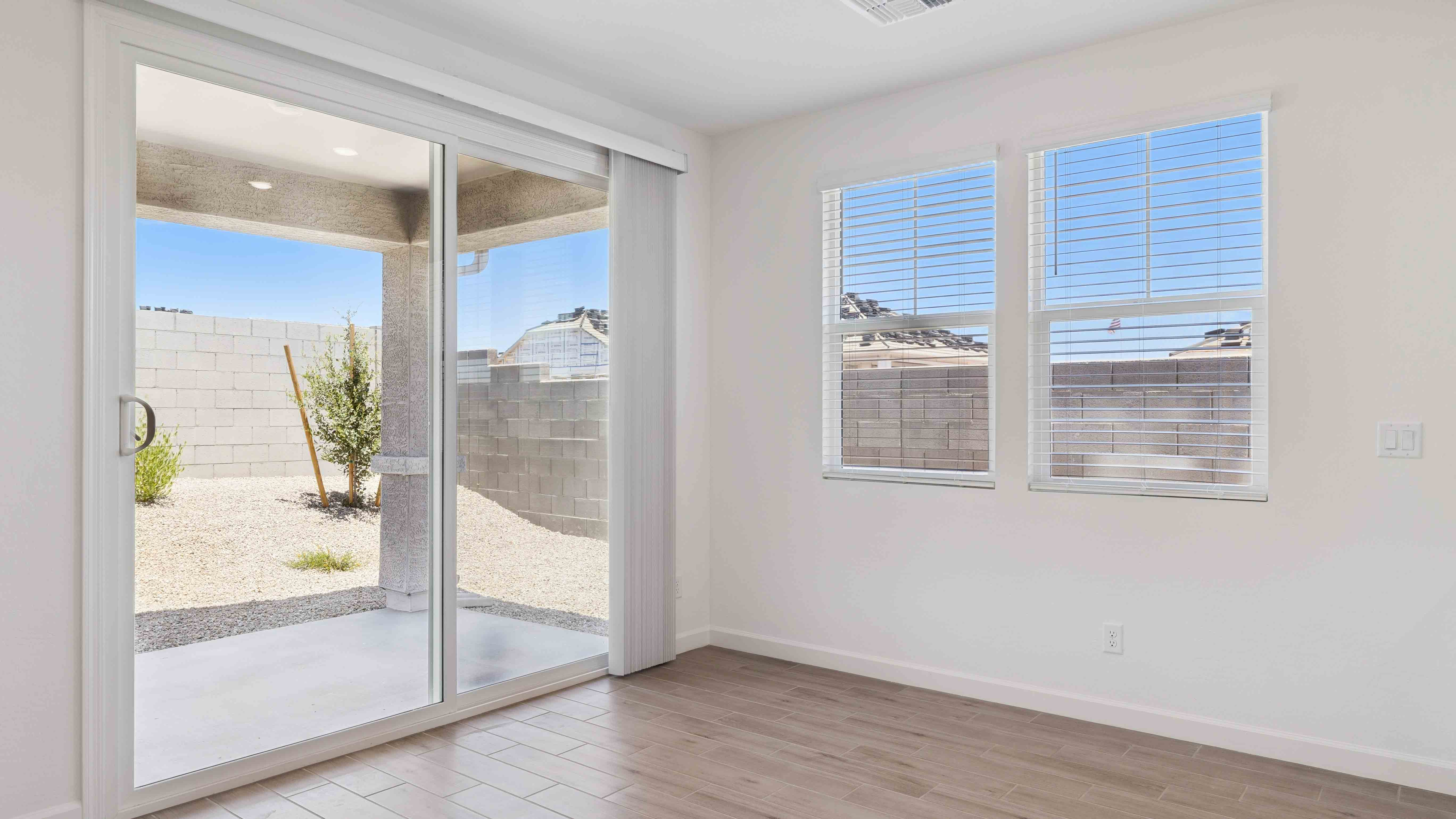 Spacious dining area that connects with the living room and kitchen.