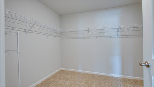 Walk in closet in new two story home