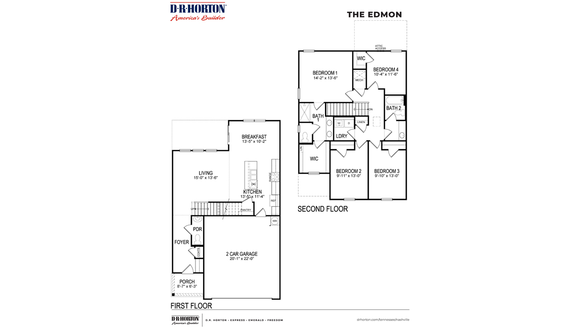 Floor Plan in The Parks White House, TN D.R. Horton