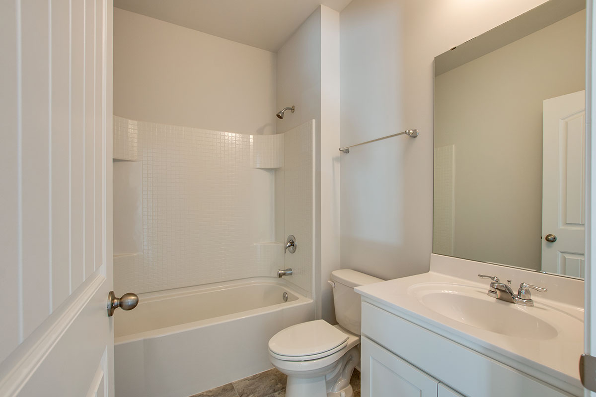 Quartz Countertop bathroom in modern, new home