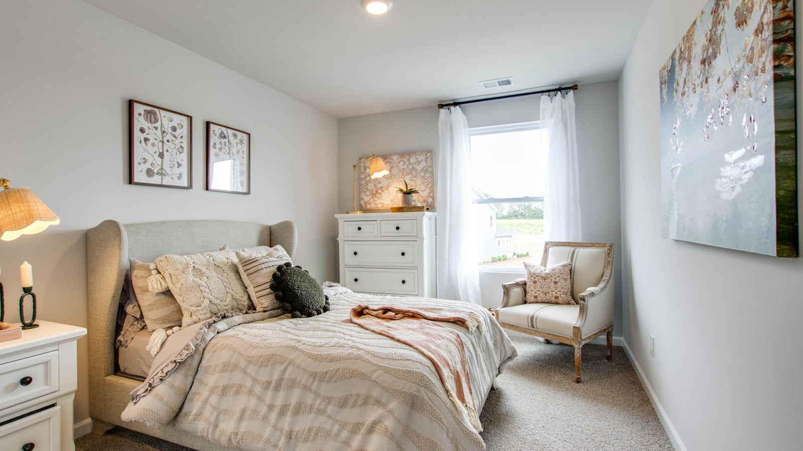 Interior bedroom with window