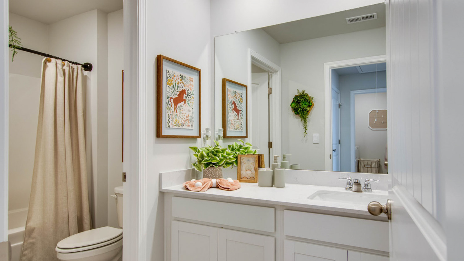 Bathroom upstairs in new single family home