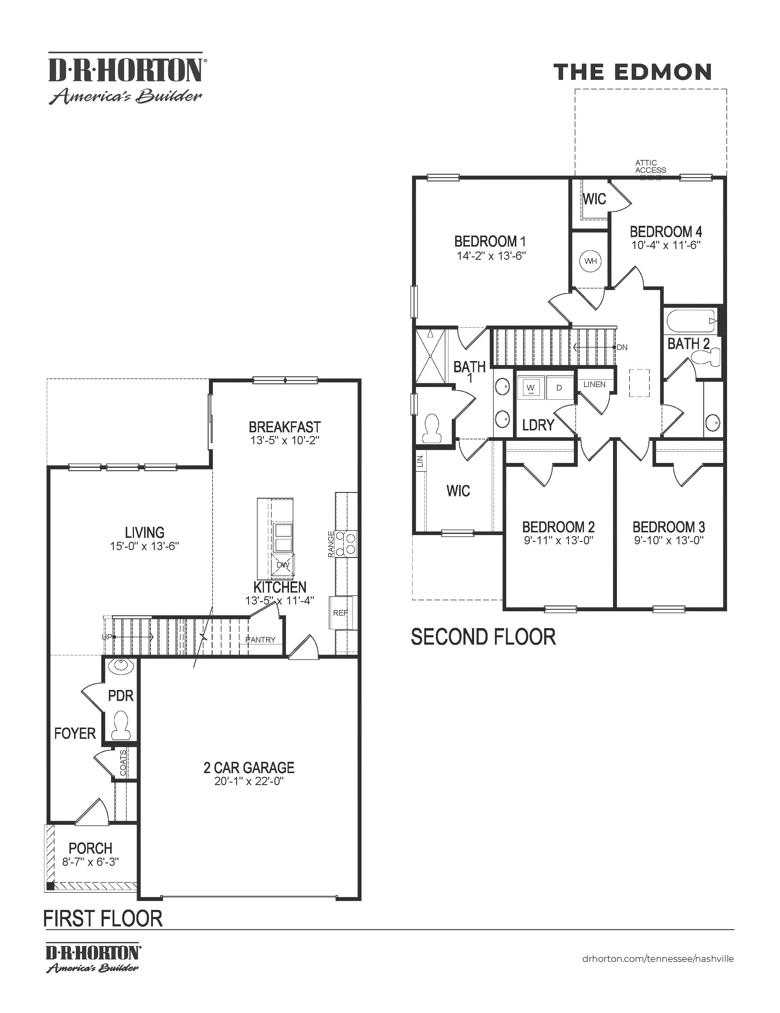 Edmon floorplan in river landing