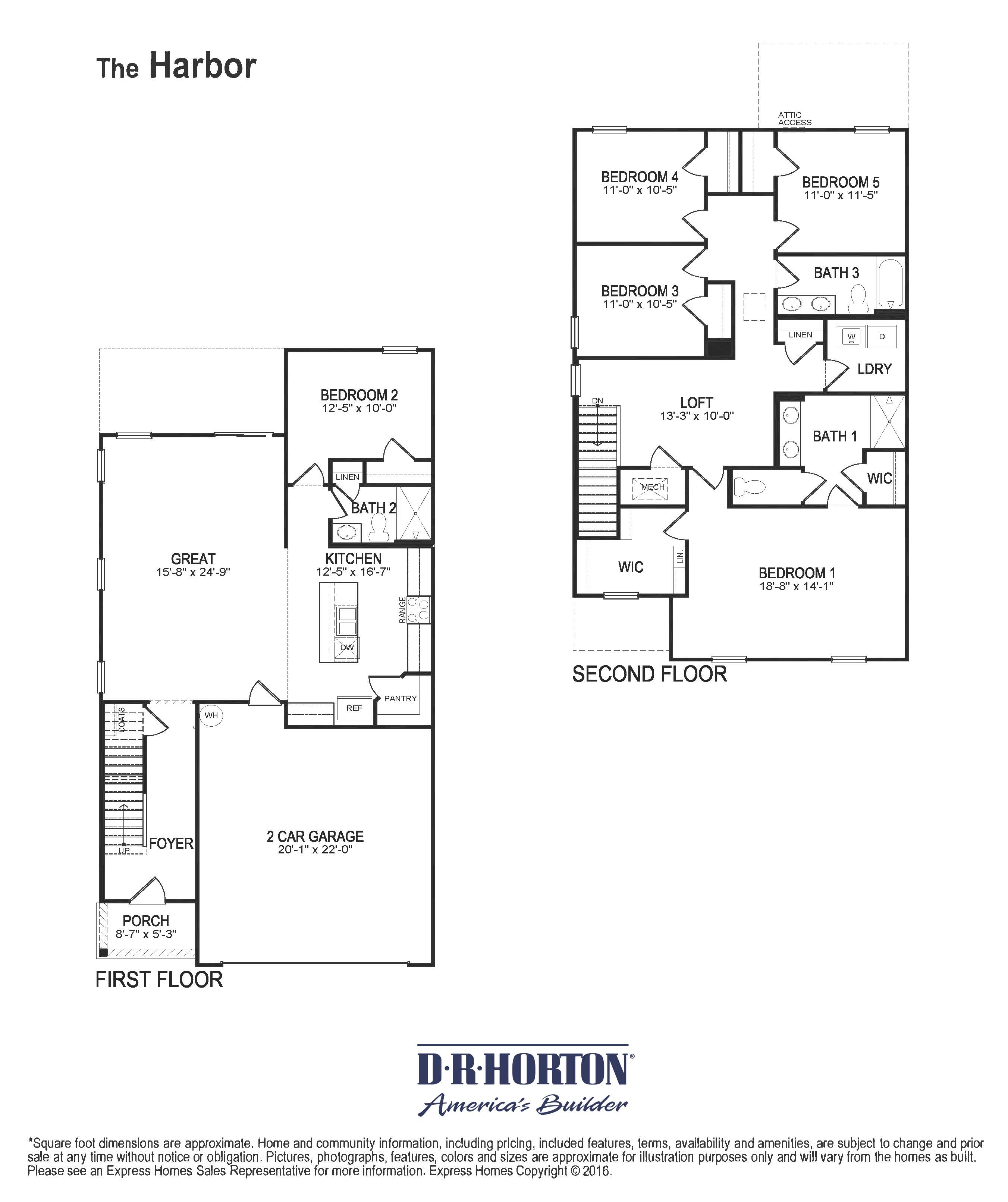 Harbor floorplan at River Landing