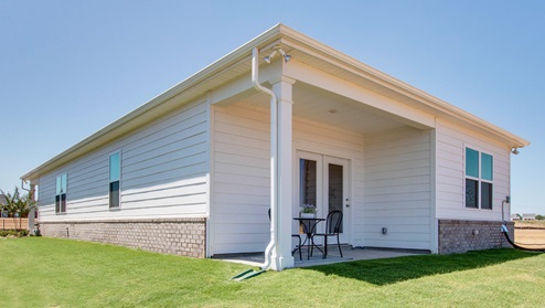Exterior rear view of home.
