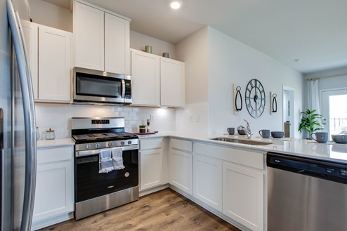 Kitchen with abundance of countertop space.