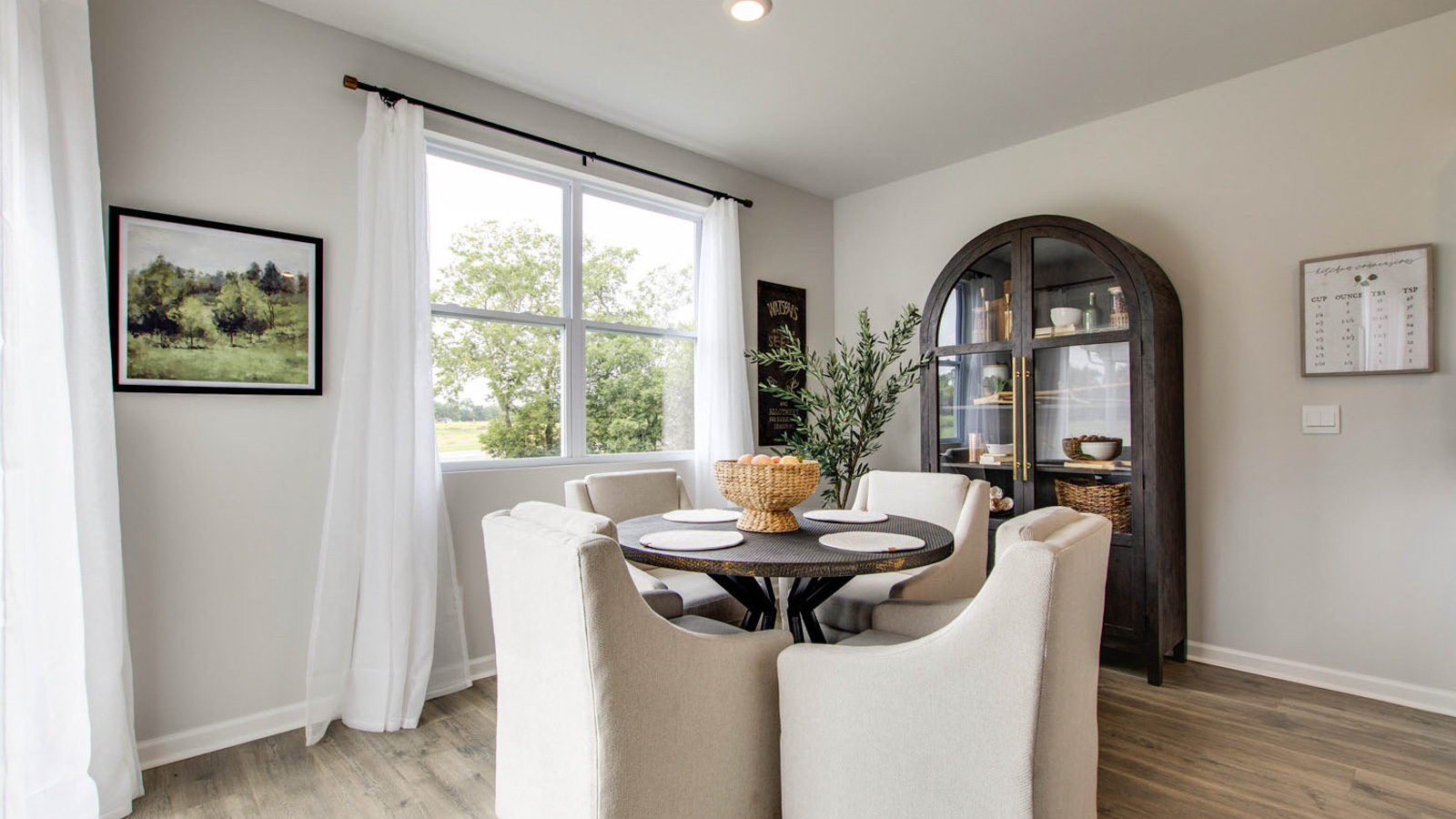 Open concept dining room in new two story home