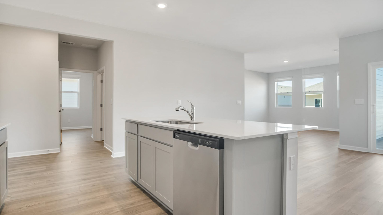 Modern kitchen with quartz countertops