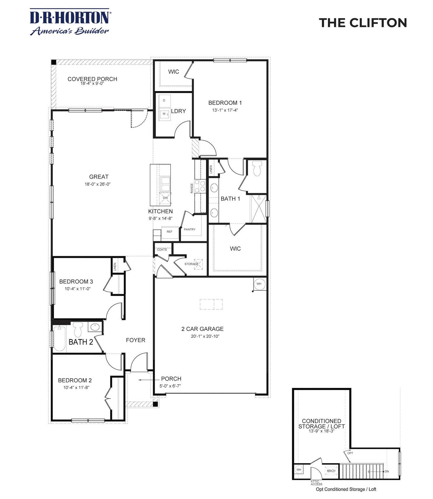 Clifton single story floorplan in legacy farms