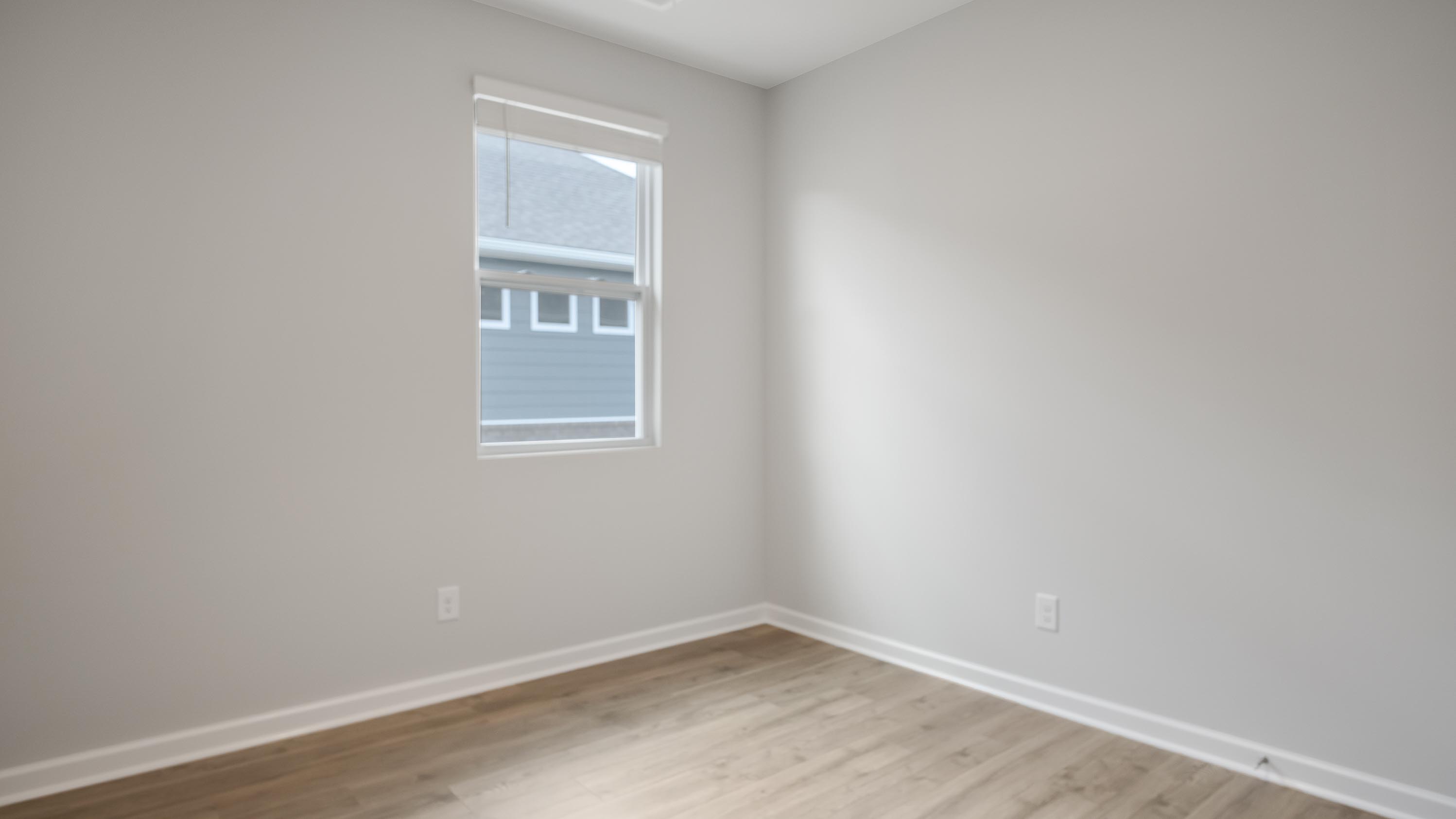 Bedroom with open view in modern, open concept floorplan